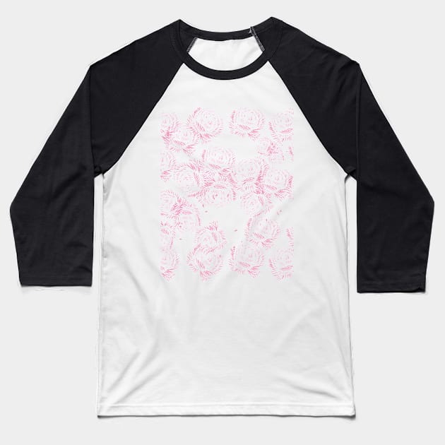 Red Flowers Baseball T-Shirt by it's Art